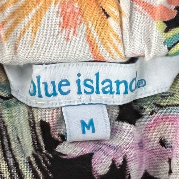 Blue Island Strapless Black/Floral Jumper (Hawaiian) Sz M - Picture 7 of 9